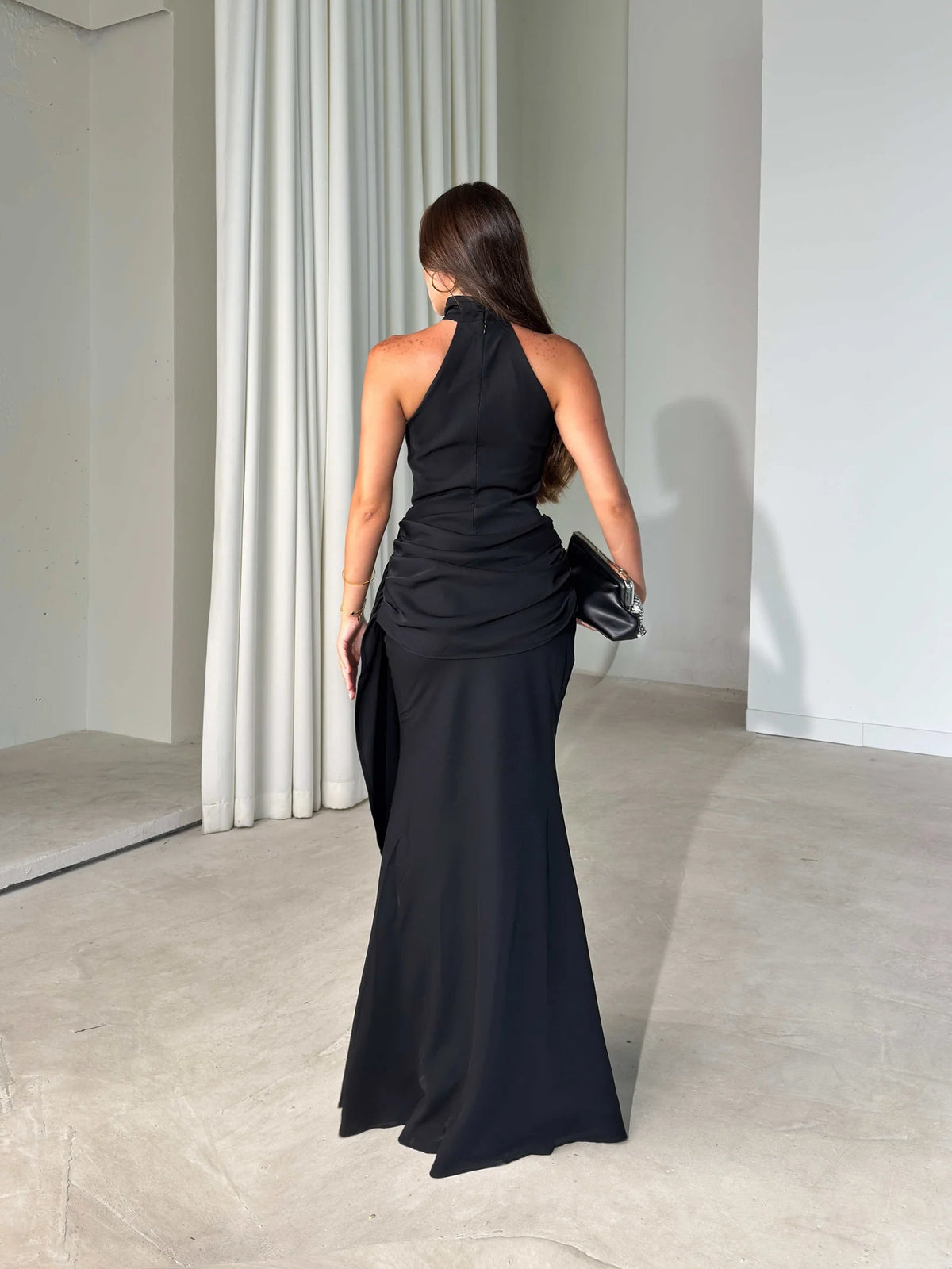 Mila black long dress
