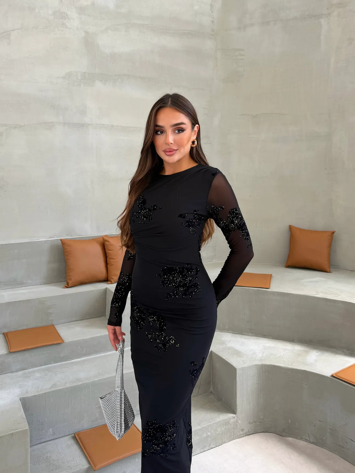 Black glittery dress