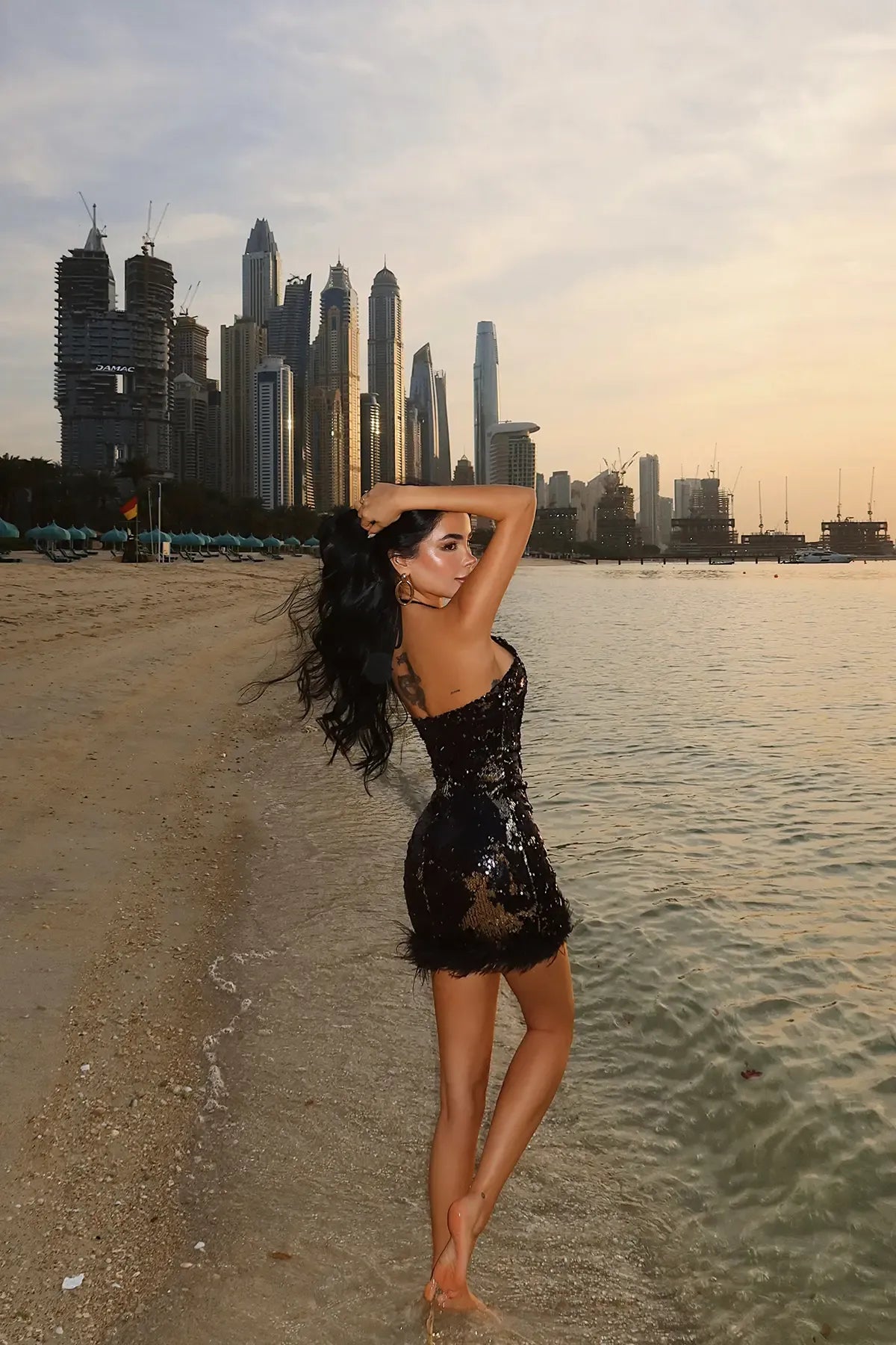 Black mini dress