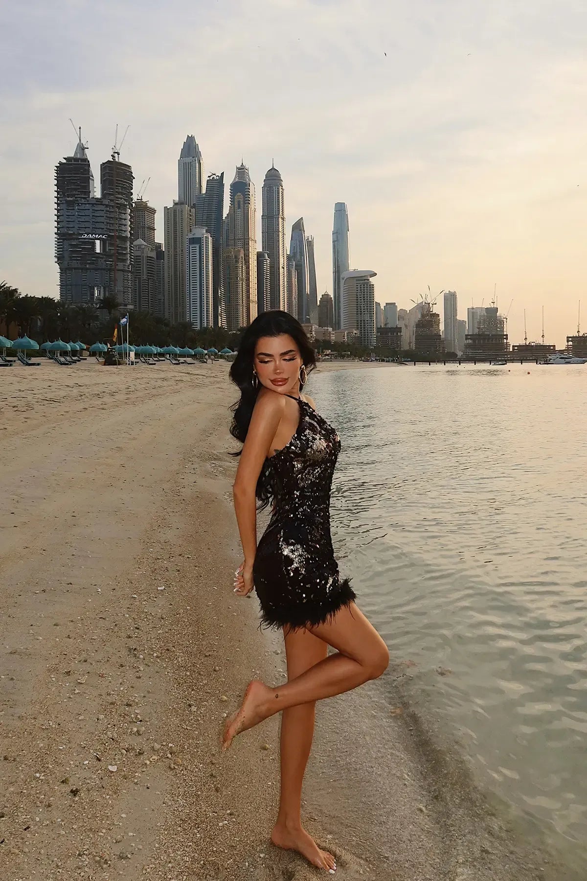 Black mini dress