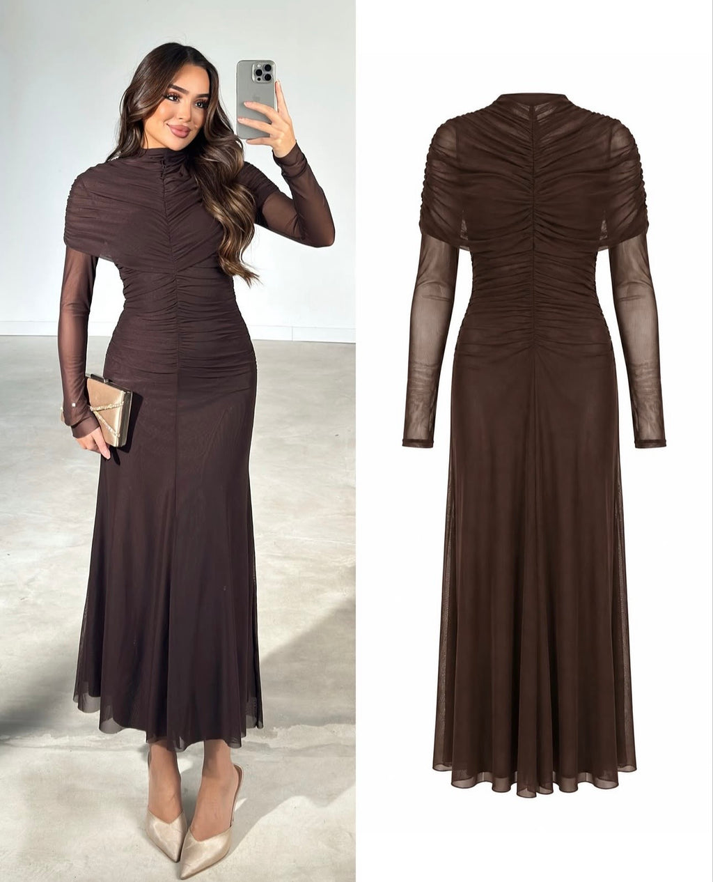 Nayla brown dress