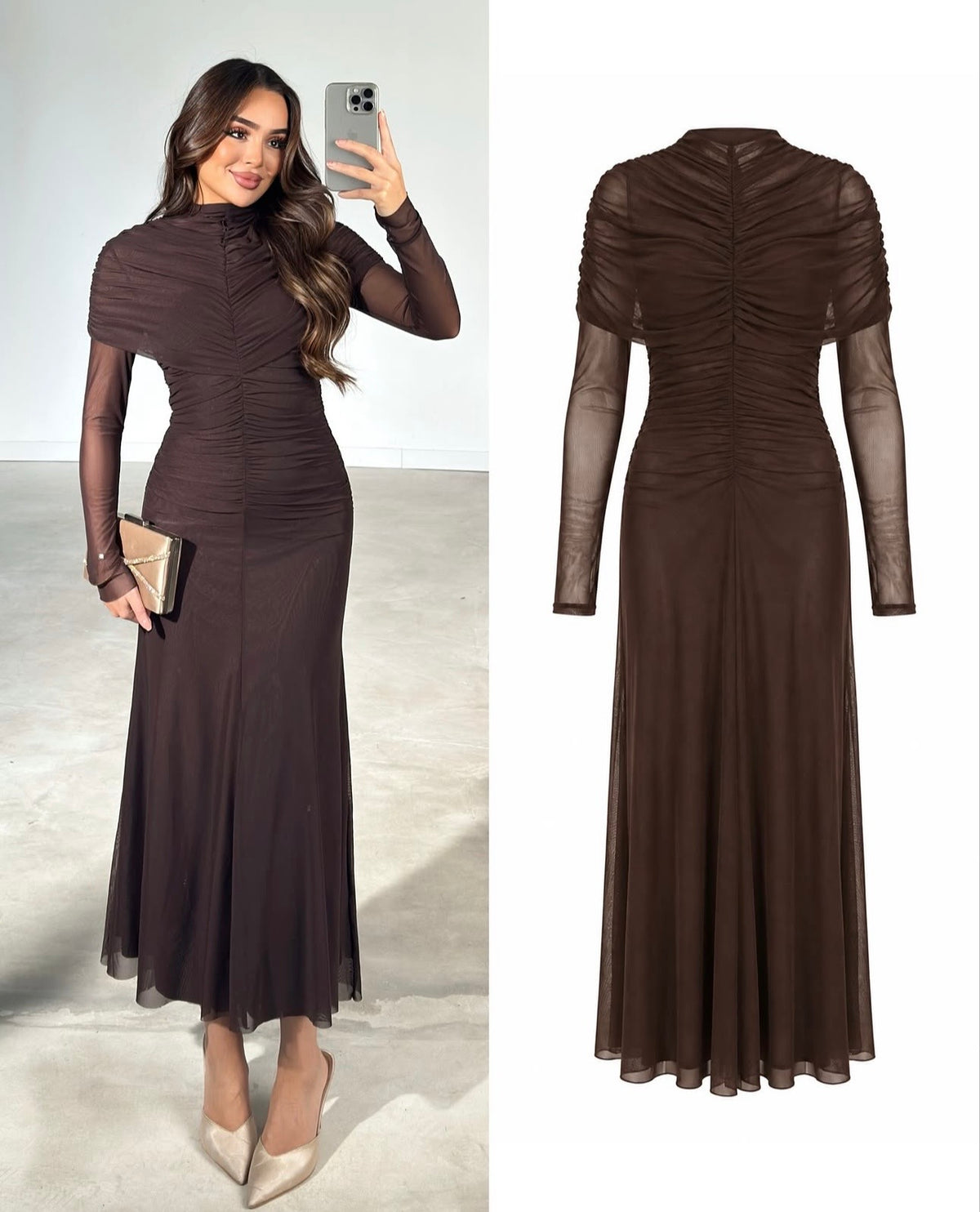 Nayla brown dress