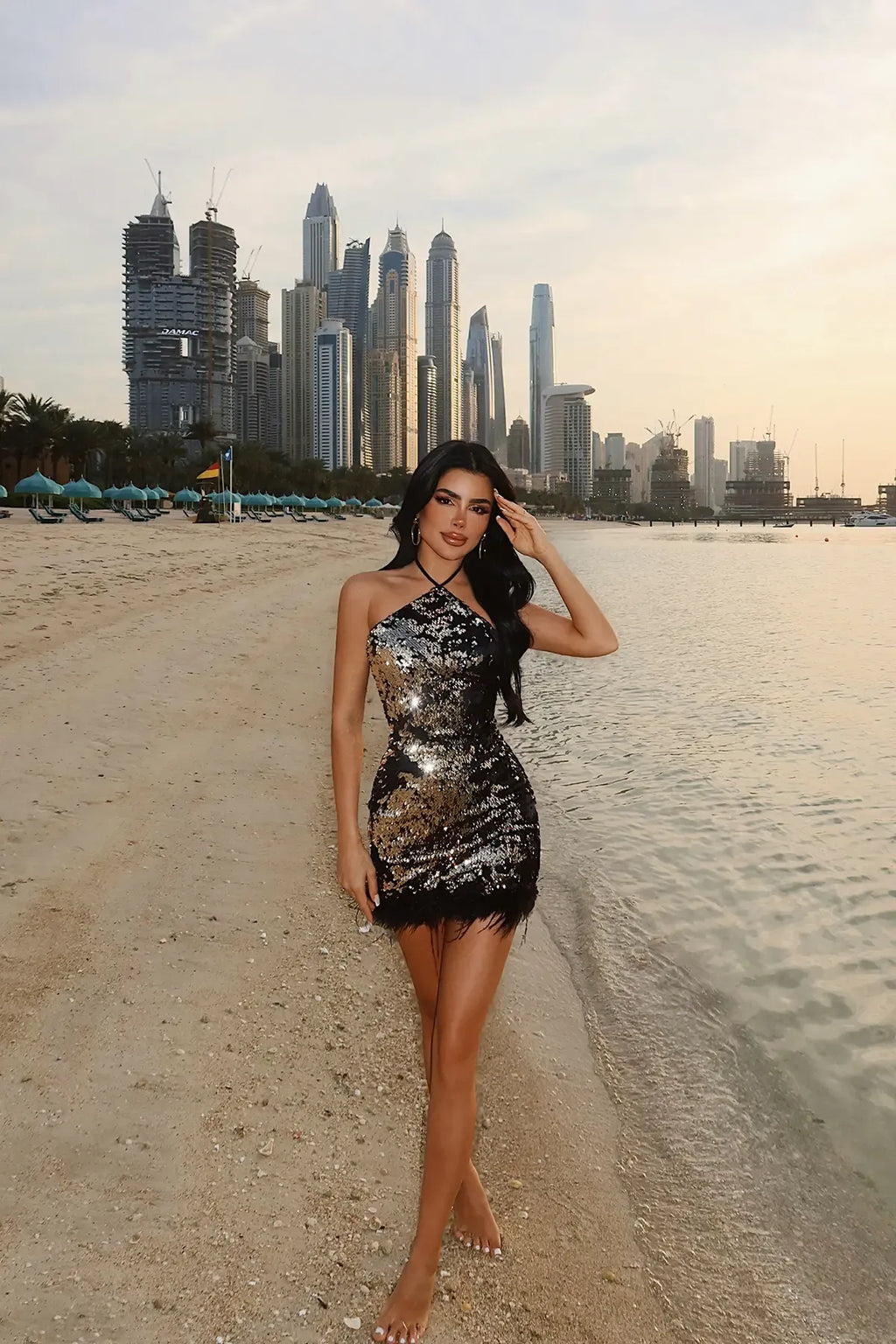 Black mini dress