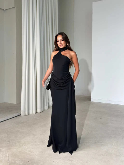 Mila black long dress